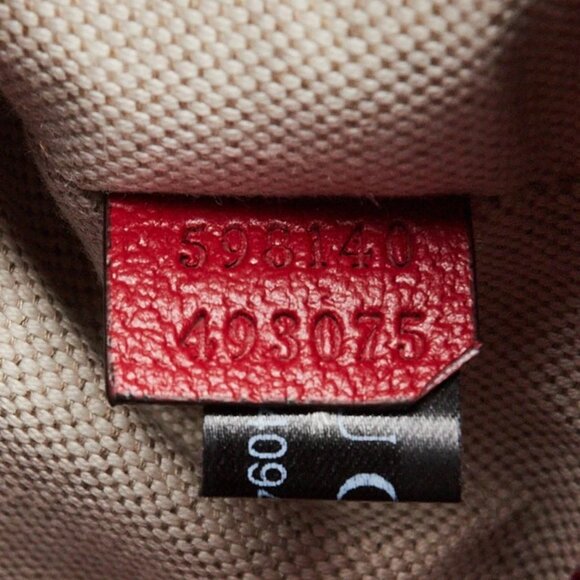 Gucci Red Leather Ophidia Medium Backpack Bag - Picture 12 of 12